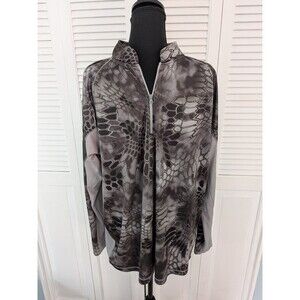 Kryptek Battlefield Backcountry Mens XL Grey Neptune Zephyr 1/2 Zip Moisturewick